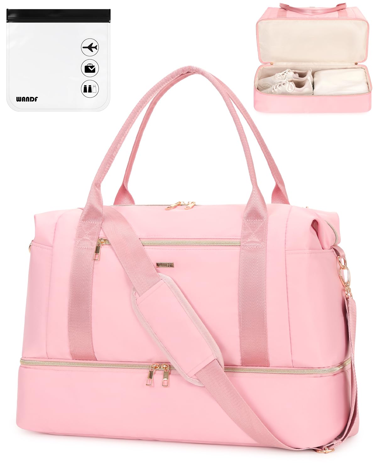 Bolsa De Viaje Wandf Para Spirit Airlines De 45 X 35 X 20 Cm Con Bolsillo Húmedo - Venta Internacional.