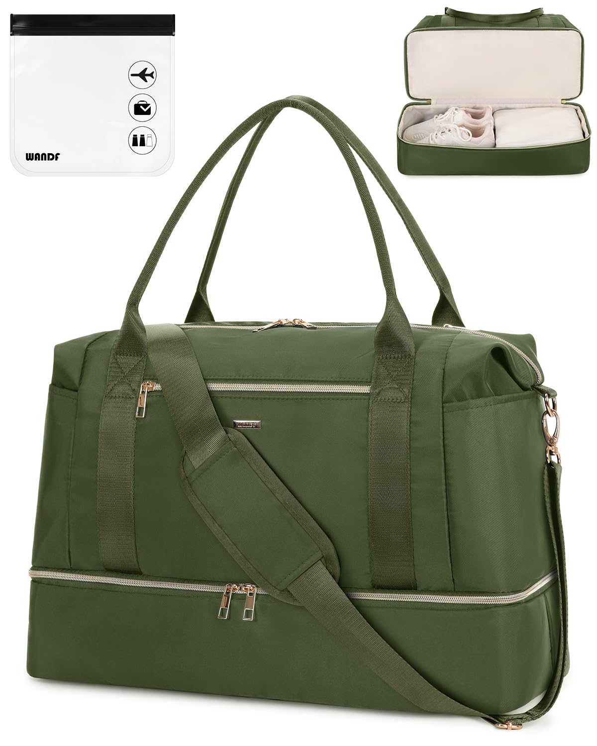 Bolsa De Viaje Wandf Para Spirit Airlines De 45 X 35 X 20 Cm Con Bolsillo Húmedo - Venta Internacional.