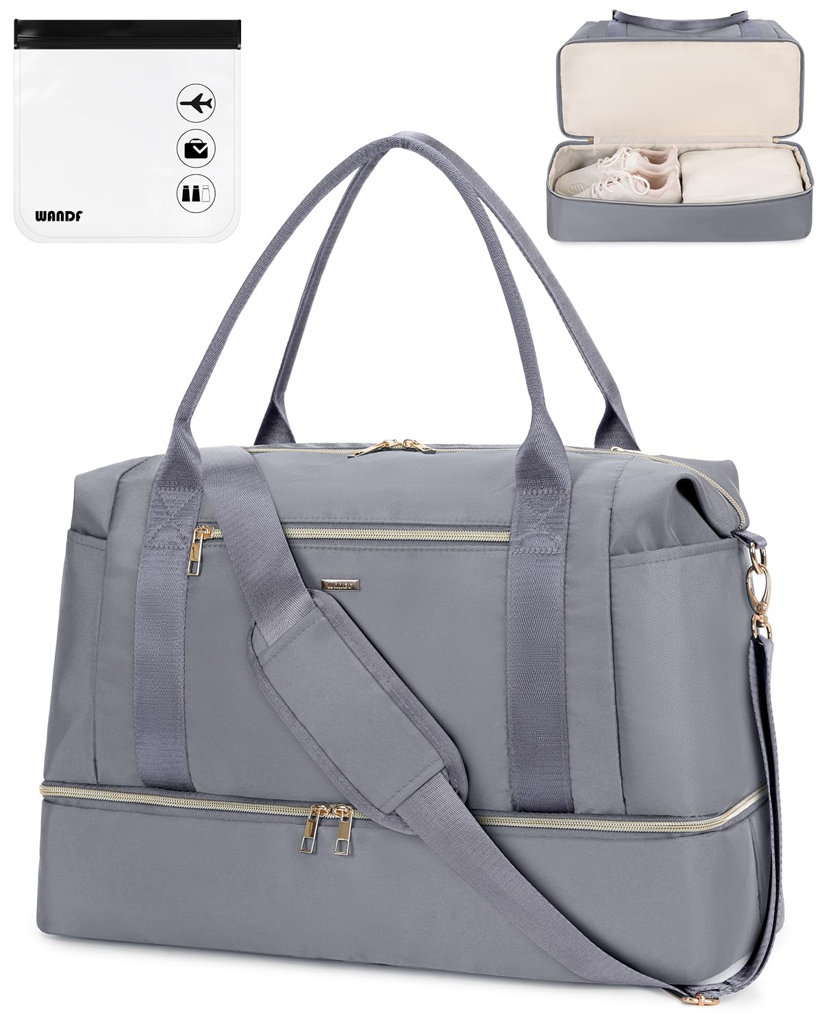 Bolsa De Viaje Wandf Para Spirit Airlines De 45 X 35 X 20 Cm Con Bolsillo Húmedo - Venta Internacional.