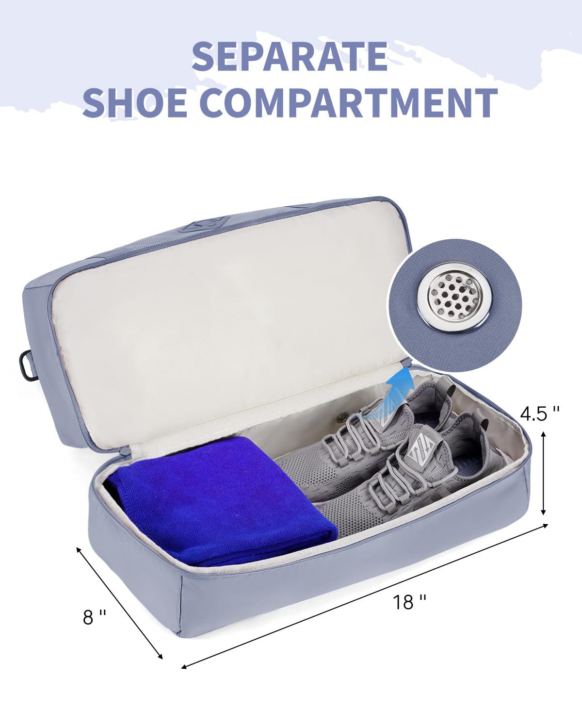 Foto 4 pulgar | Bolsa De Viaje Wandf Con Bolsillo Húmedo Y Compartimento Para Zapatos - Venta Internacional.