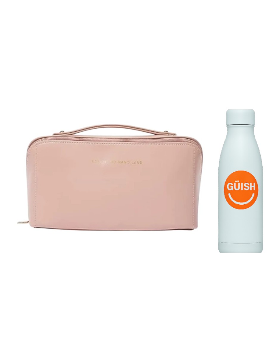 Foto 2 pulgar | Neceser Organizador Viaje Portátil Impermeable Rosa + Gratis Termo Güish De Regalo