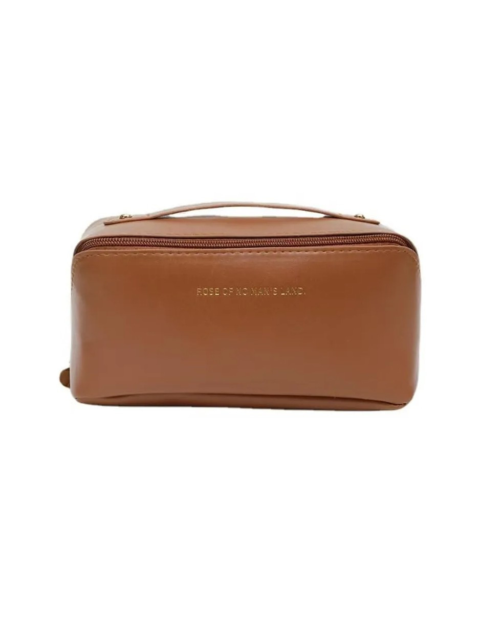Foto 2 pulgar | Neceser Organizador Viaje Portátil Impermeable Marrón + Gratis Termo Güish De Regalo