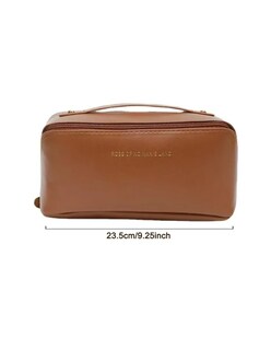 Foto 3 | Neceser Organizador Viaje Portátil Impermeable Marrón + Gratis Termo Güish De Regalo