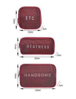 Foto 4 | Cosmetiquera Neceser Vino 3 Piezas + Termo Güish