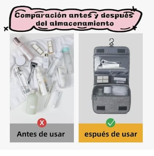 Foto 3 | Neceser De Viaje Mujer Cosmetiqueras bolsa Organizadora