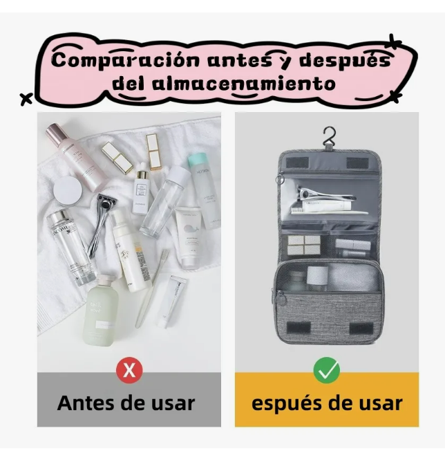 Foto 4 pulgar | Neceser De Viaje Mujer  Cosmetiqueras bolsa Organizadora