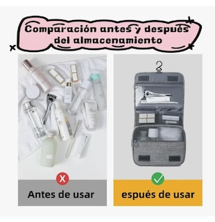 Foto 3 | Neceser De Viaje Mujer Cosmetiqueras bolsa Organizadora