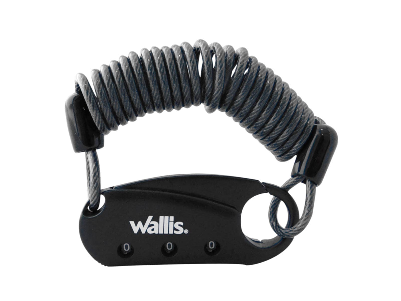 Candado de Combinación Wallis color Negro con Gancho y Cable $319