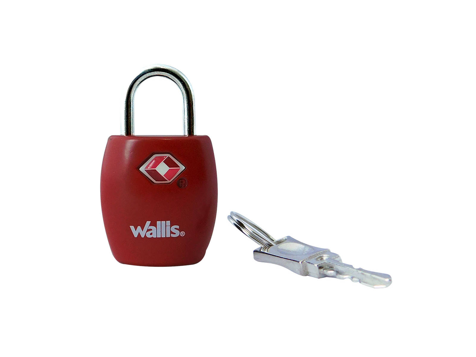 Candado de Llave Wallis TSA color Rojo