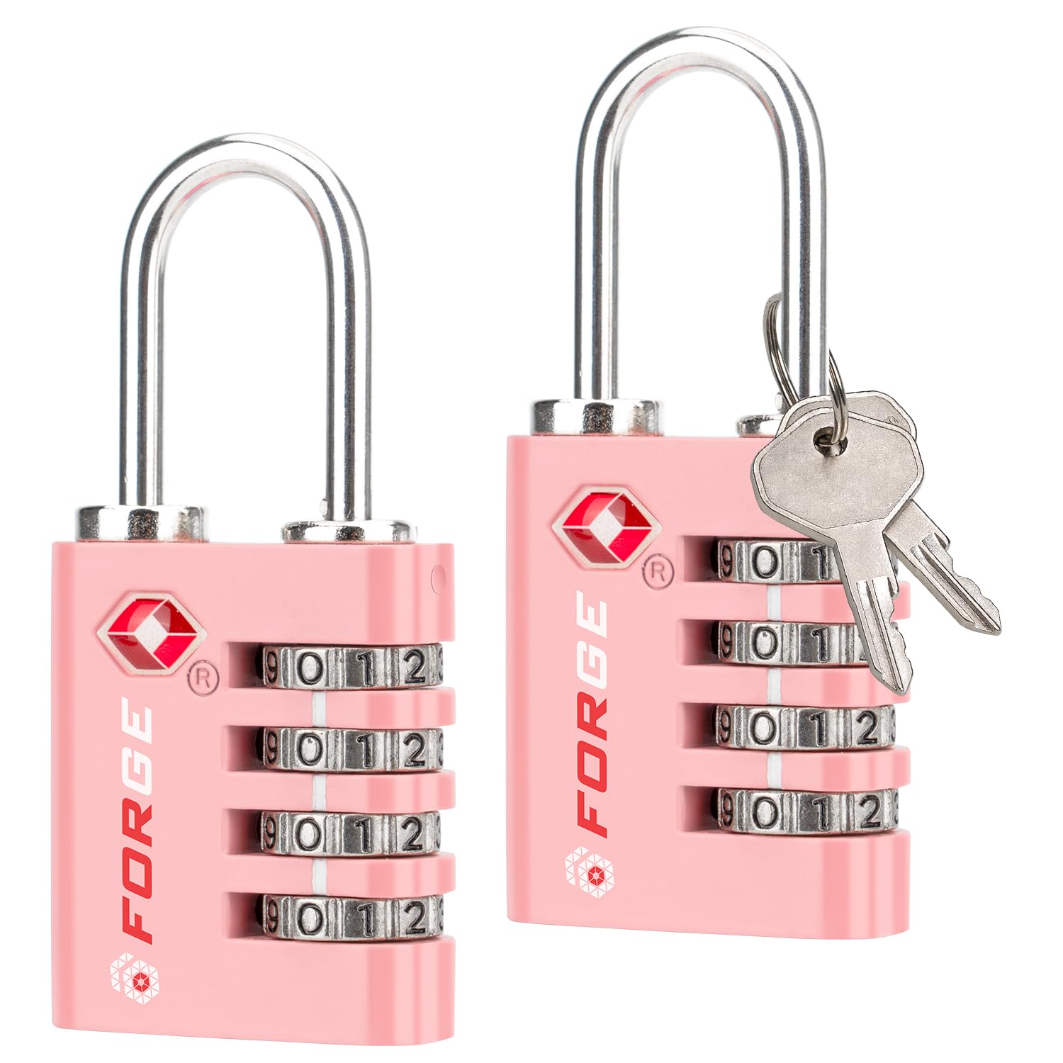 Foto 2 pulgar | Luggage Lock Forge De Doble Apertura Aprobado Por La Tsa (rosa, Paquete De 2) - Venta Internacional.