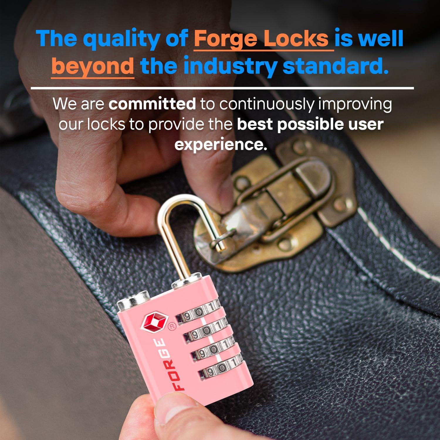 Foto 6 | Luggage Lock Forge De Doble Apertura Aprobado Por La Tsa (rosa, Paquete De 2) - Venta Internacional.