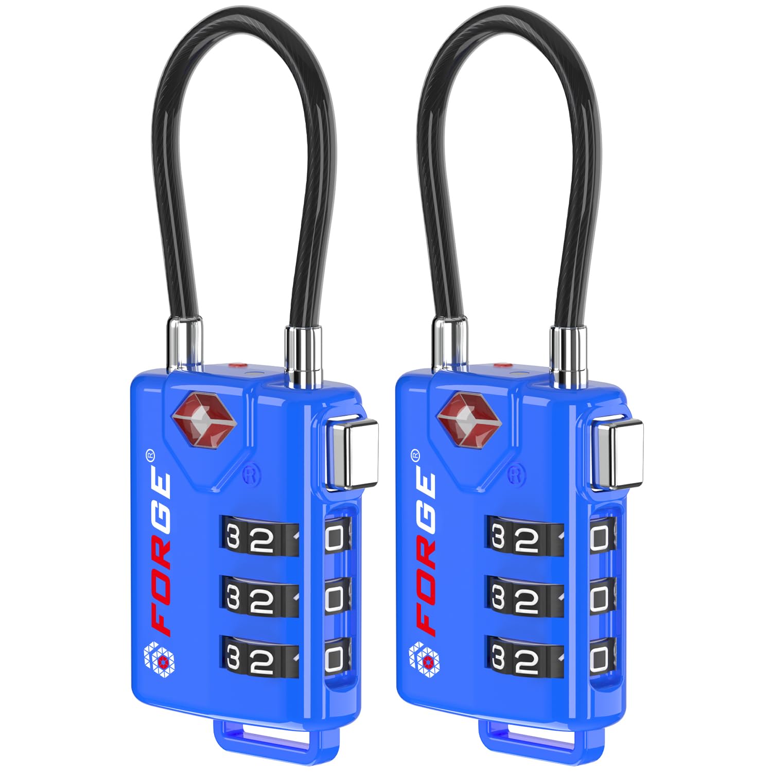 Foto 2 pulgar | Luggage Lock Forge Bright Colors, Paquete De 2, Azul, Aprobado Por La Tsa - Venta Internacional.