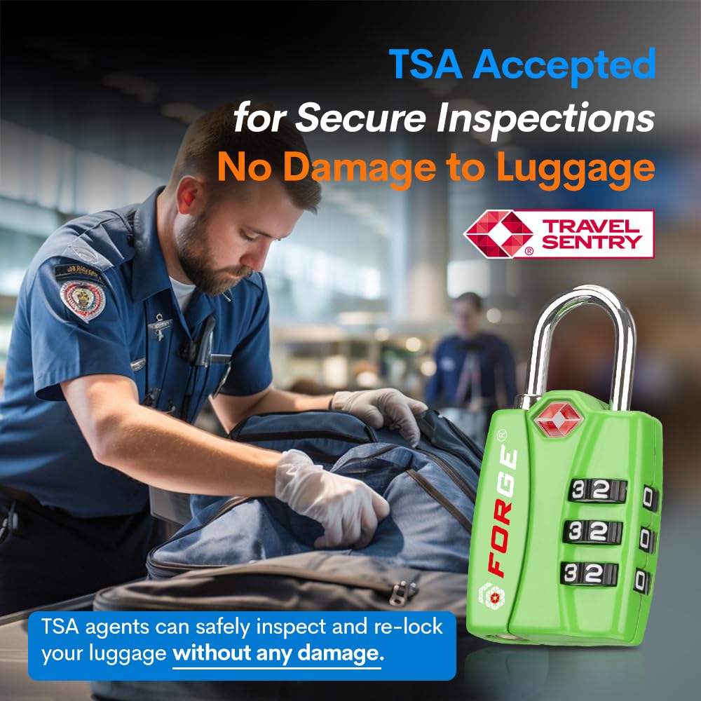 Foto 2 | Indicador De Alerta Abierto Lock Forge Con Combinación De Equipaje De La Tsa, Paquete De 2 - Venta Internacional.