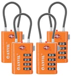 Candados De Equipaje Tsa Lock Anvil De 4 Dígitos Para Maletas, Color Naranja - Venta Internacional.