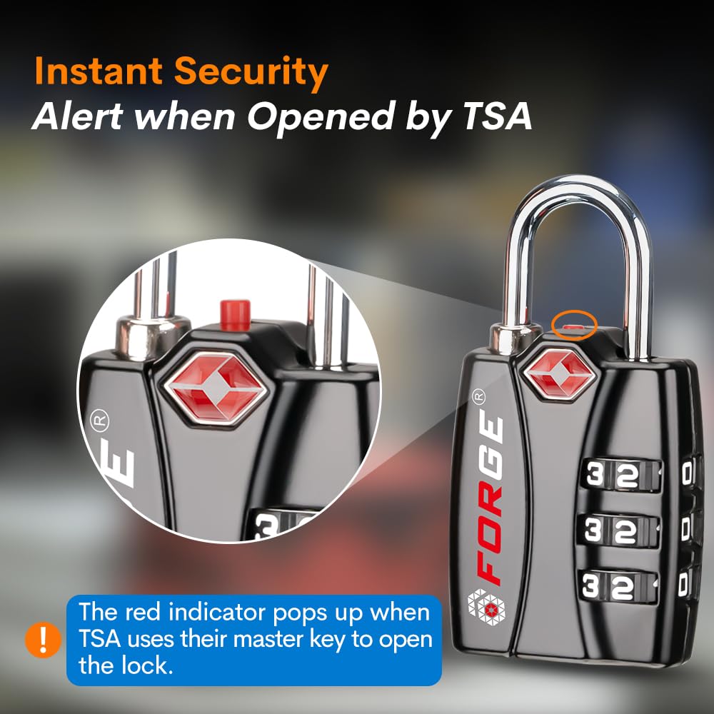 Foto 4 pulgar | Indicador De Alerta Abierto Lock Forge Con Combinación De Equipaje De La Tsa, Paquete De 4 Unidades - Venta Internaci