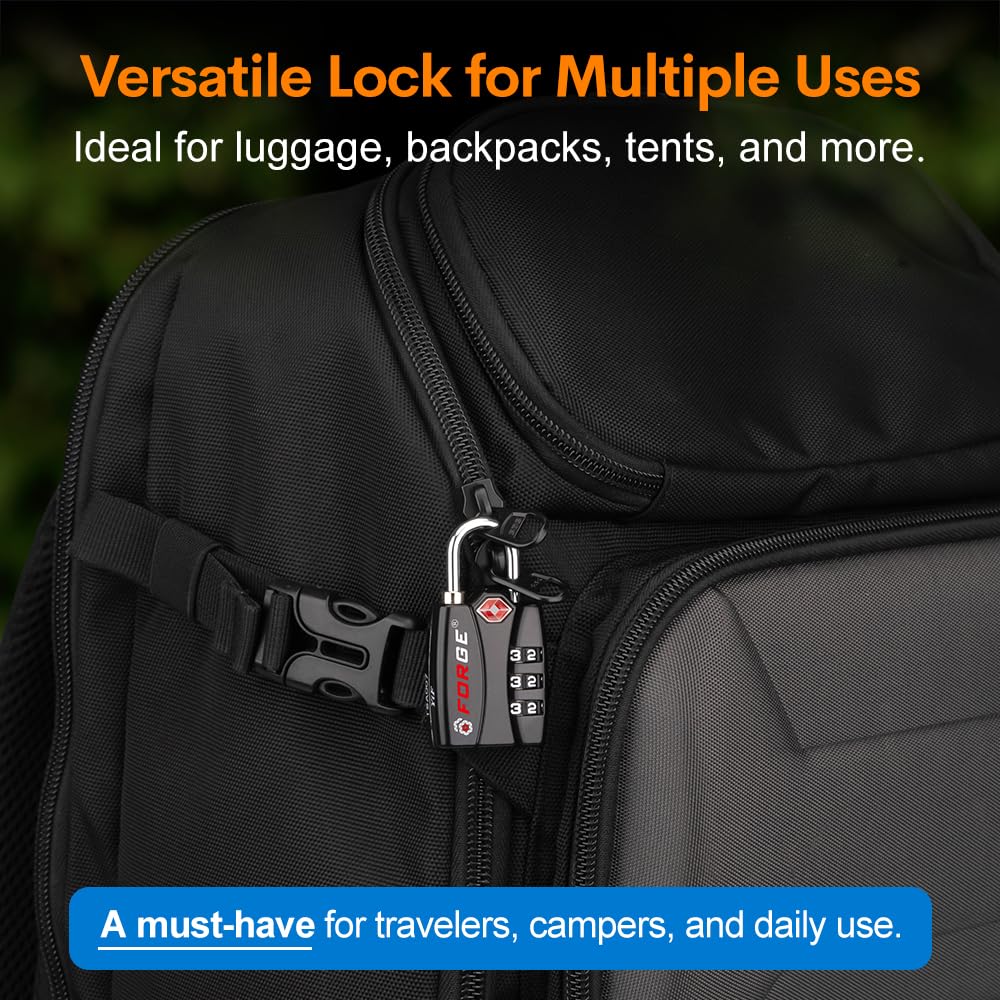 Foto 5 | Indicador De Alerta Abierto Lock Forge Con Combinación De Equipaje De La Tsa, Paquete De 4 Unidades - Venta Internaci