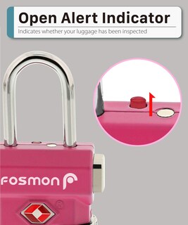Foto 7 | Candados De Equipaje Fosmon Aprobados Por La Tsa, Combinación De 3 Dígitos, Paquete De 4 - Venta Internacional.