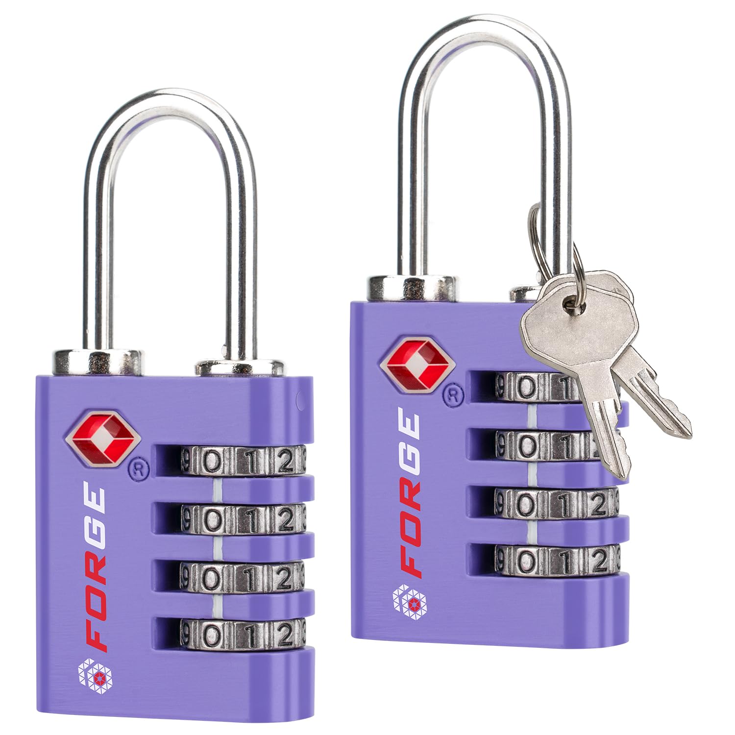 Foto 2 pulgar | Luggage Lock Forge De Doble Apertura Aprobado Por La Tsa (morado, Paquete De 2) - Venta Internacional.