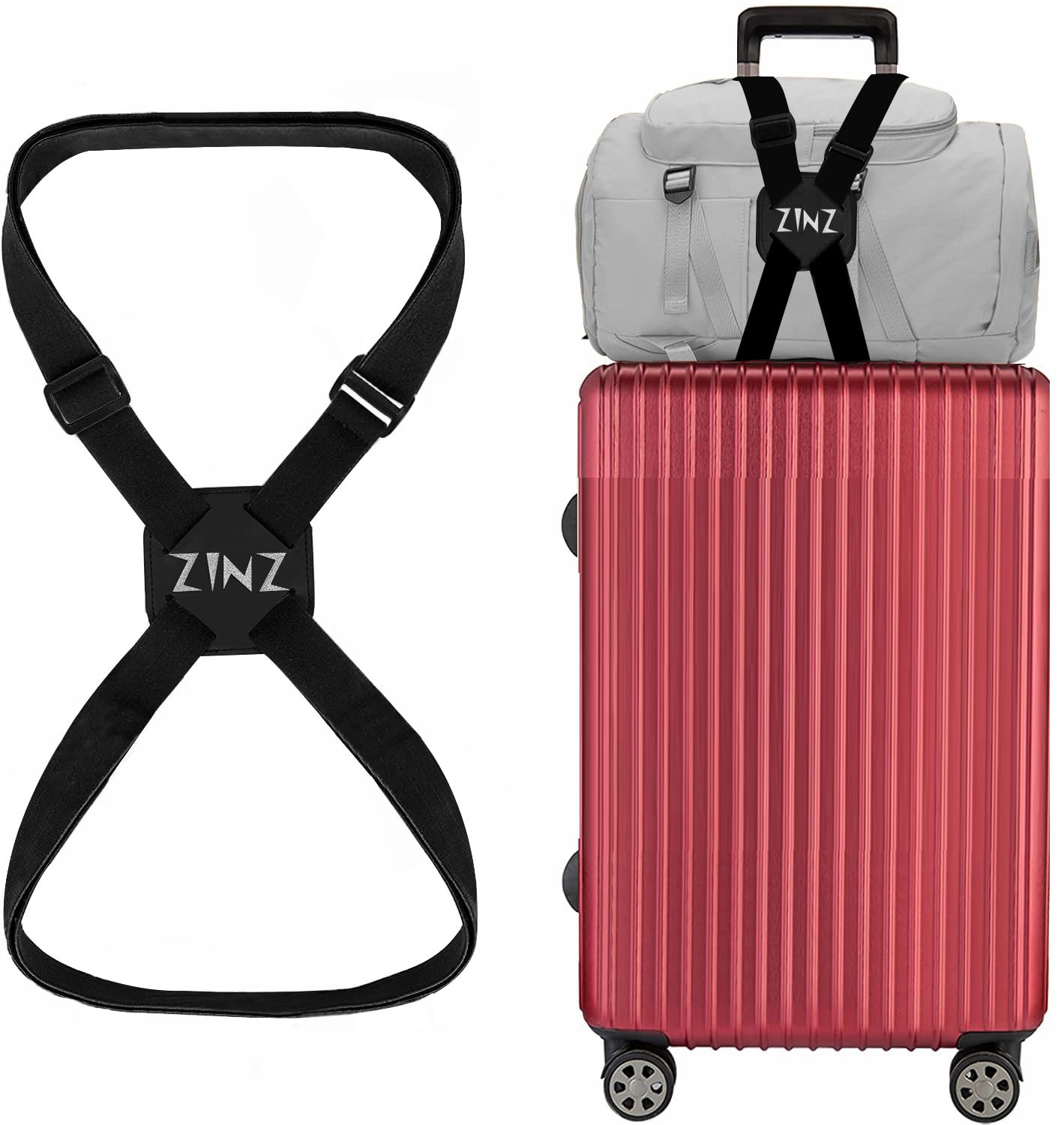Foto 1 | Correa De Equipaje Zinz De Alta Elasticidad Para Maleta  Cinturón Ajustable  Rojo - Venta Internacional.