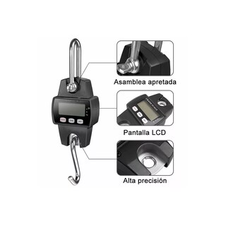 Foto 2 | Báscula Industrial Eo Safe Imports Esi-8123 LCD Digital Portátil para Colgar Negro