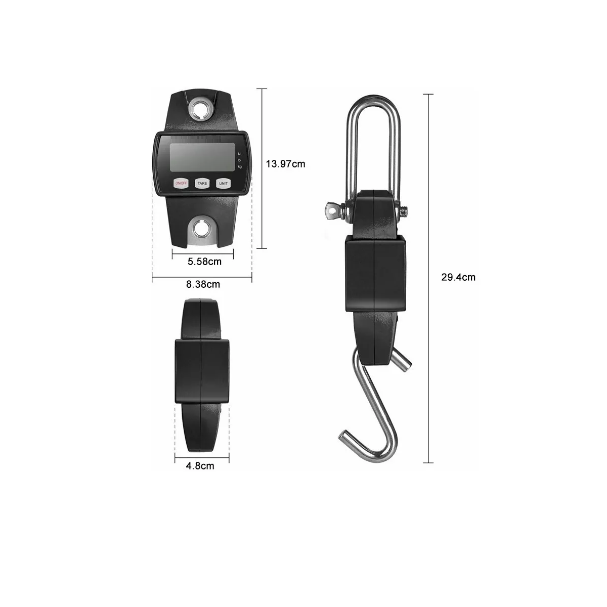 Foto 3 | Báscula Industrial Eo Safe Imports Esi-8123 LCD Digital Portátil para Colgar Negro