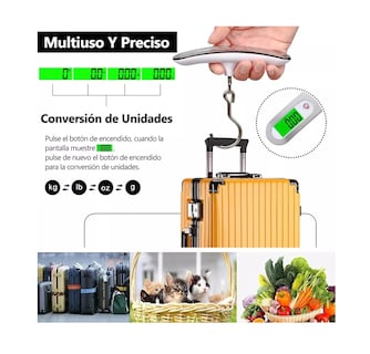 Foto 3 | Báscula Digital para Equipaje Belug 50 kg - Maleta Viaje Portátil Plata