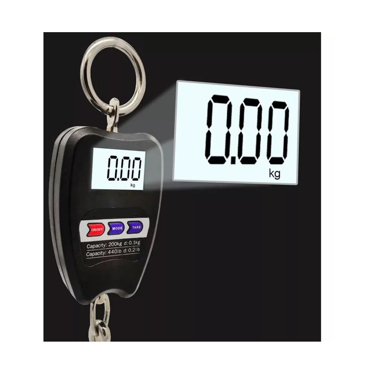Foto 2 | Báscula Colgante Digital Lcd Portátil Eo Safe Imports Esi-17276 Negro