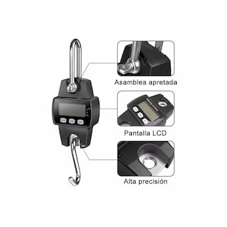 Foto 2 | Báscula Industrial Lcd Digital Portátil para Colgar Eo Safe Imports Esi-8123 Negro