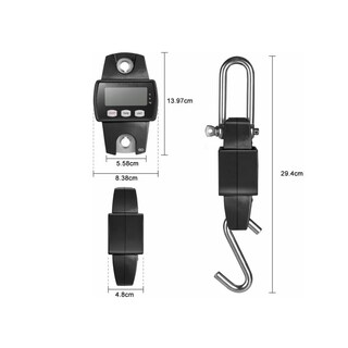 Foto 3 | Báscula Industrial Lcd Digital Portátil para Colgar Eo Safe Imports Esi-8123 Negro