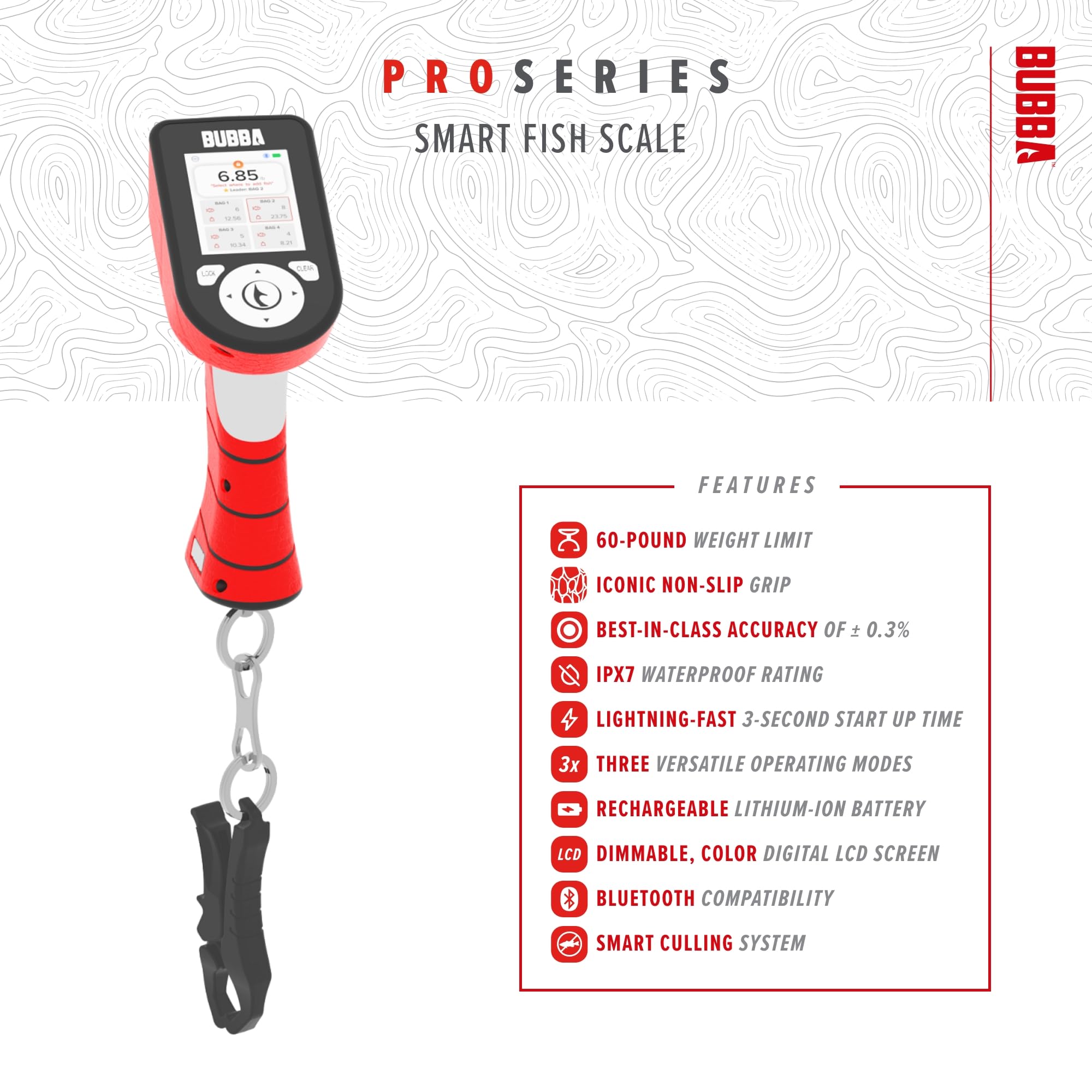Foto 4 pulgar | Báscula Para Peces Bubba Pro Series Smart Con Bluetooth De Límite De 27 Kg - Venta Internacional.