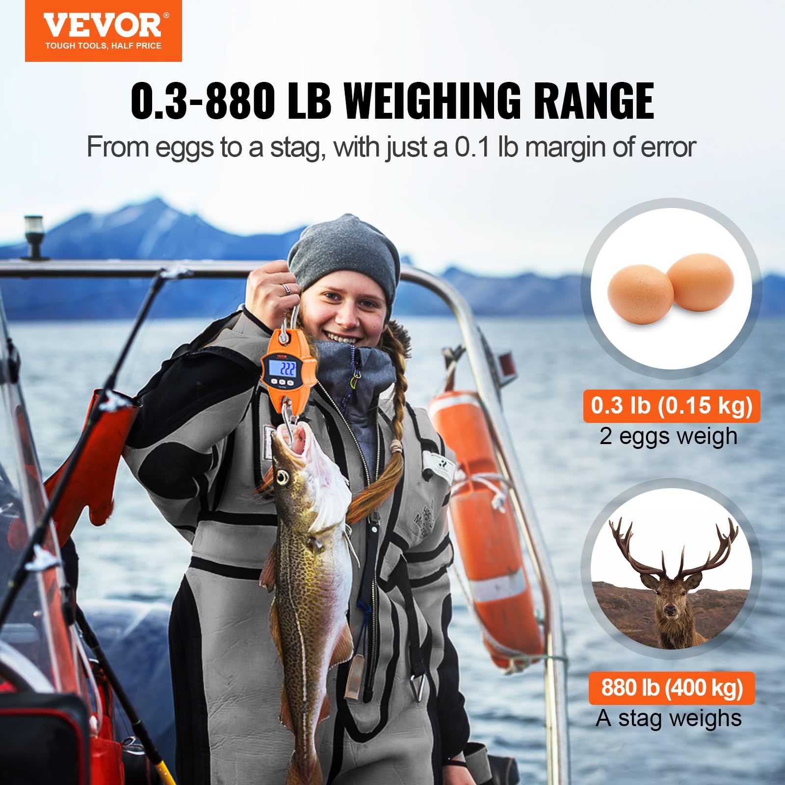 Foto 2 | Báscula Digital Vevor 400 kg-Venta Internacional