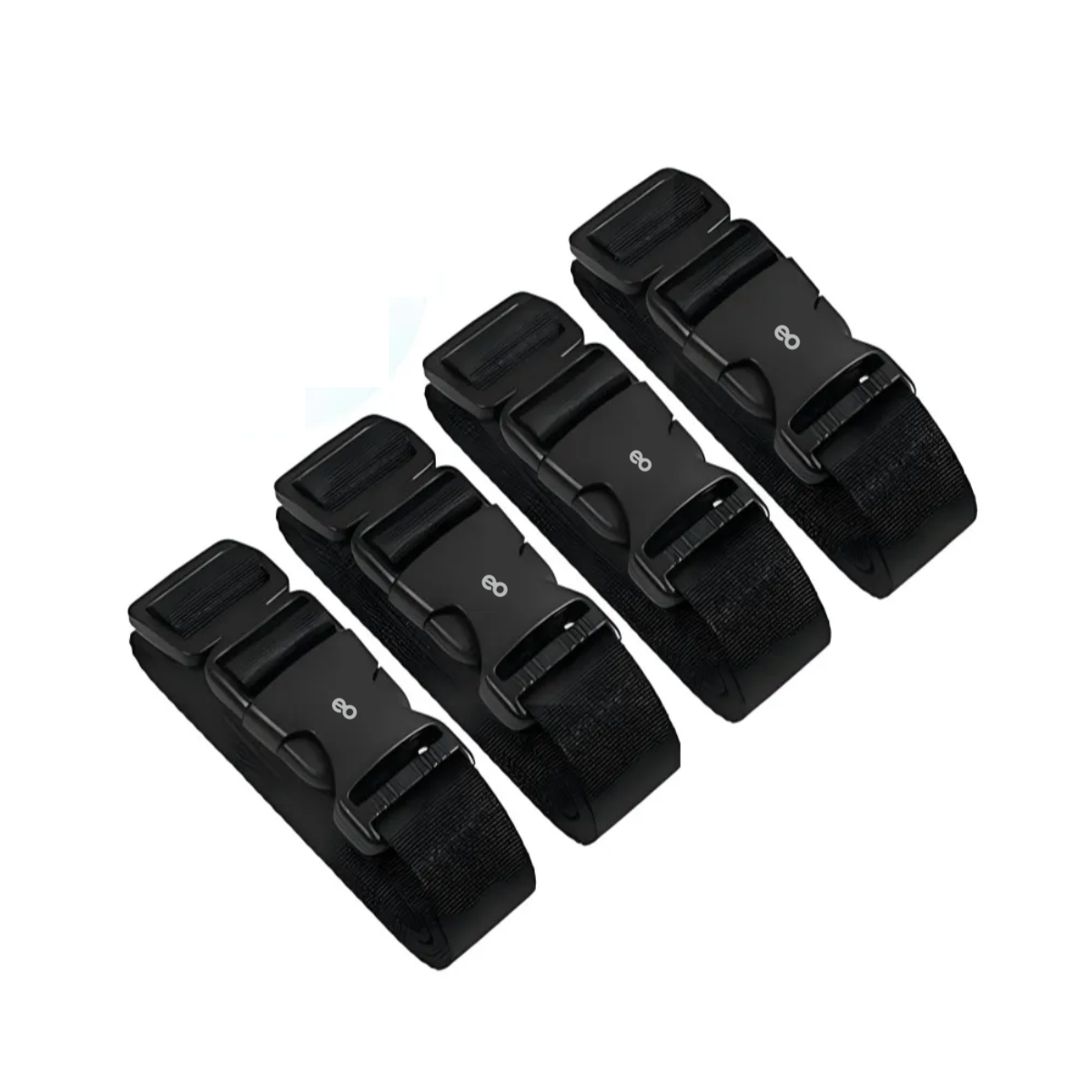 Foto 1 | Paquete De 4 Correas De Equipaje , Bolsa Elástica Ajustable Eo Safe Imports Esi-19726 Negro