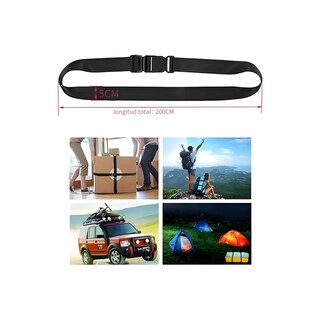 Foto 3 | Paquete De 4 Correas De Equipaje , Bolsa Elástica Ajustable Eo Safe Imports Esi-19726 Negro