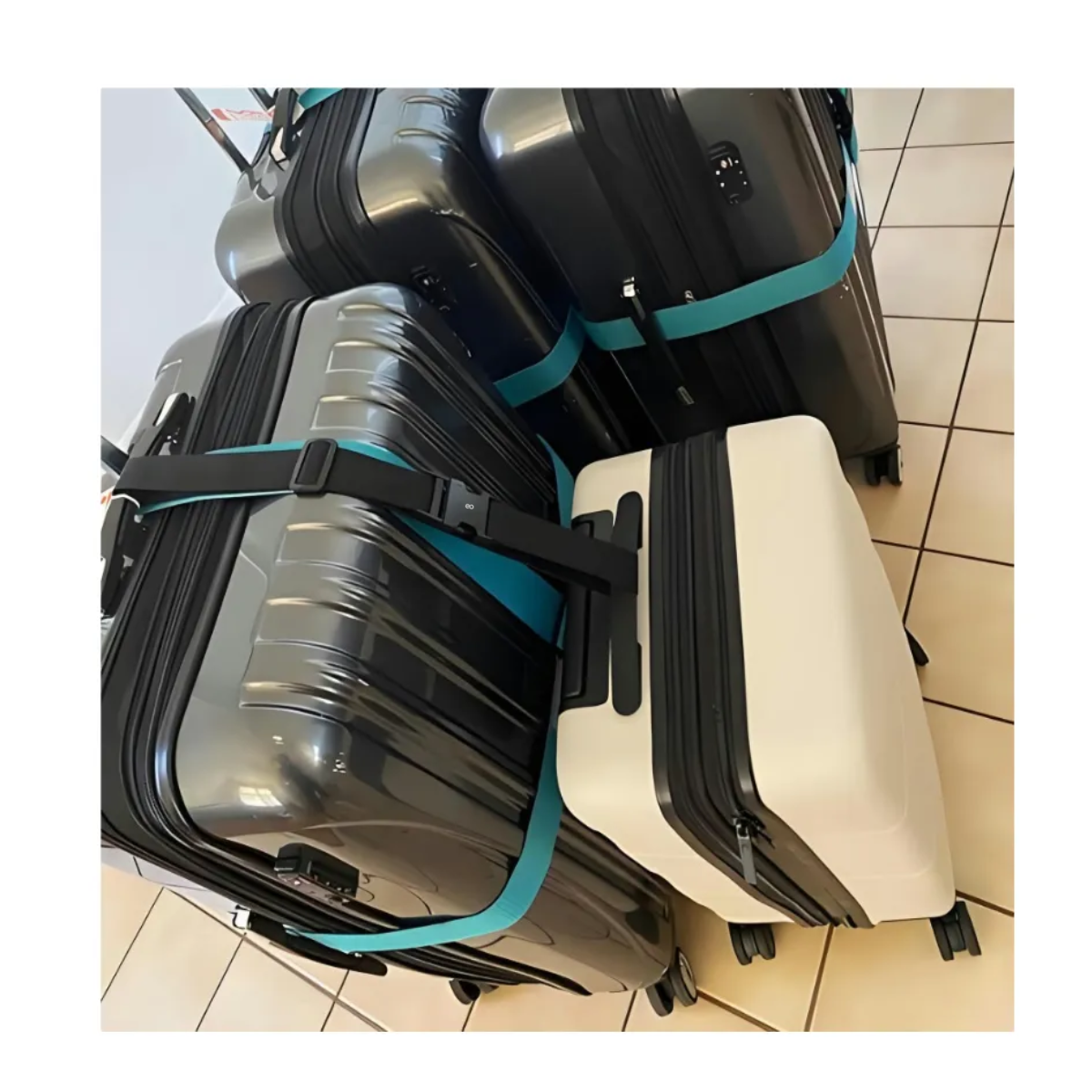 Foto 4 | Paquete De 4 Correas De Equipaje , Bolsa Elástica Ajustable Eo Safe Imports Esi-19726 Negro