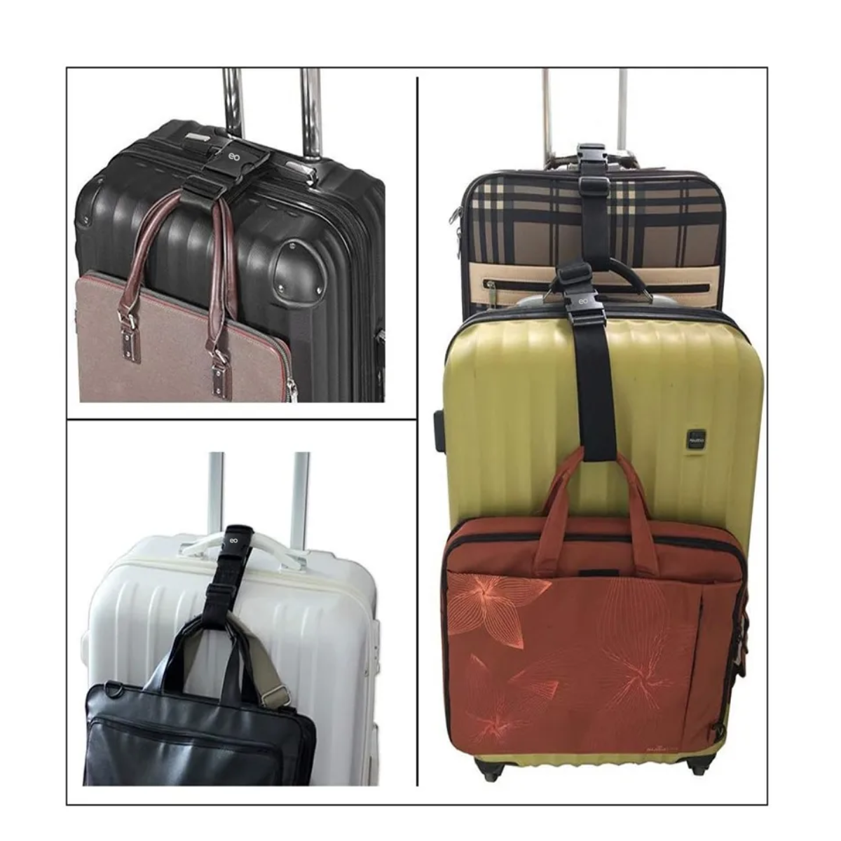 Foto 3 pulgar | Paquete De 2 Correas De Equipaje , Bolsa Elástica Ajustable Eo Safe Imports Esi-19728 Negro