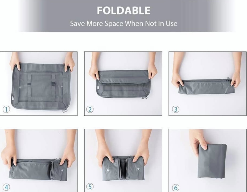 Foto 6 pulgar | Bolsas Organizadoras de Maletas FUNBU para Viaje Impermeable Gris 8 Piezas