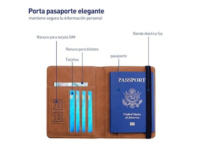 Foto 3 | Porta Pasaporte Bluelander color Café