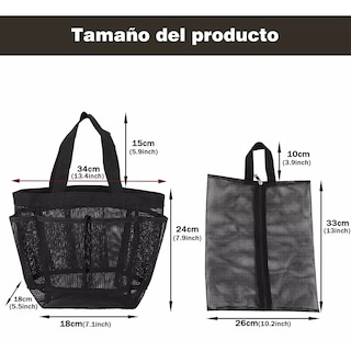 Foto 3 | Bolsa de Ducha Eo Safe Imports Esi-14804 Negra Portátil Colgante