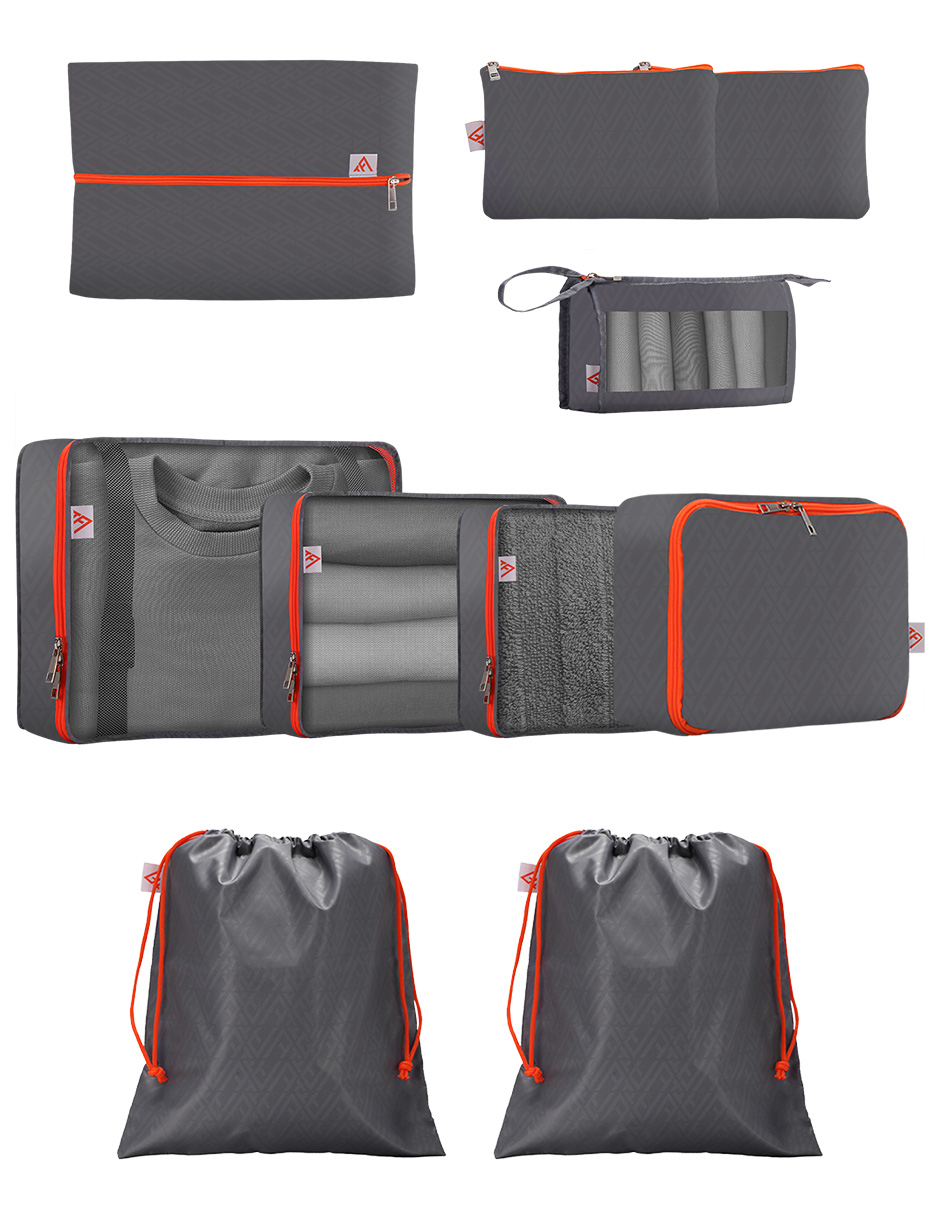 Foto 2 pulgar | Bolsas Organizadoras de Viaje Artego Grises 10 Piezas