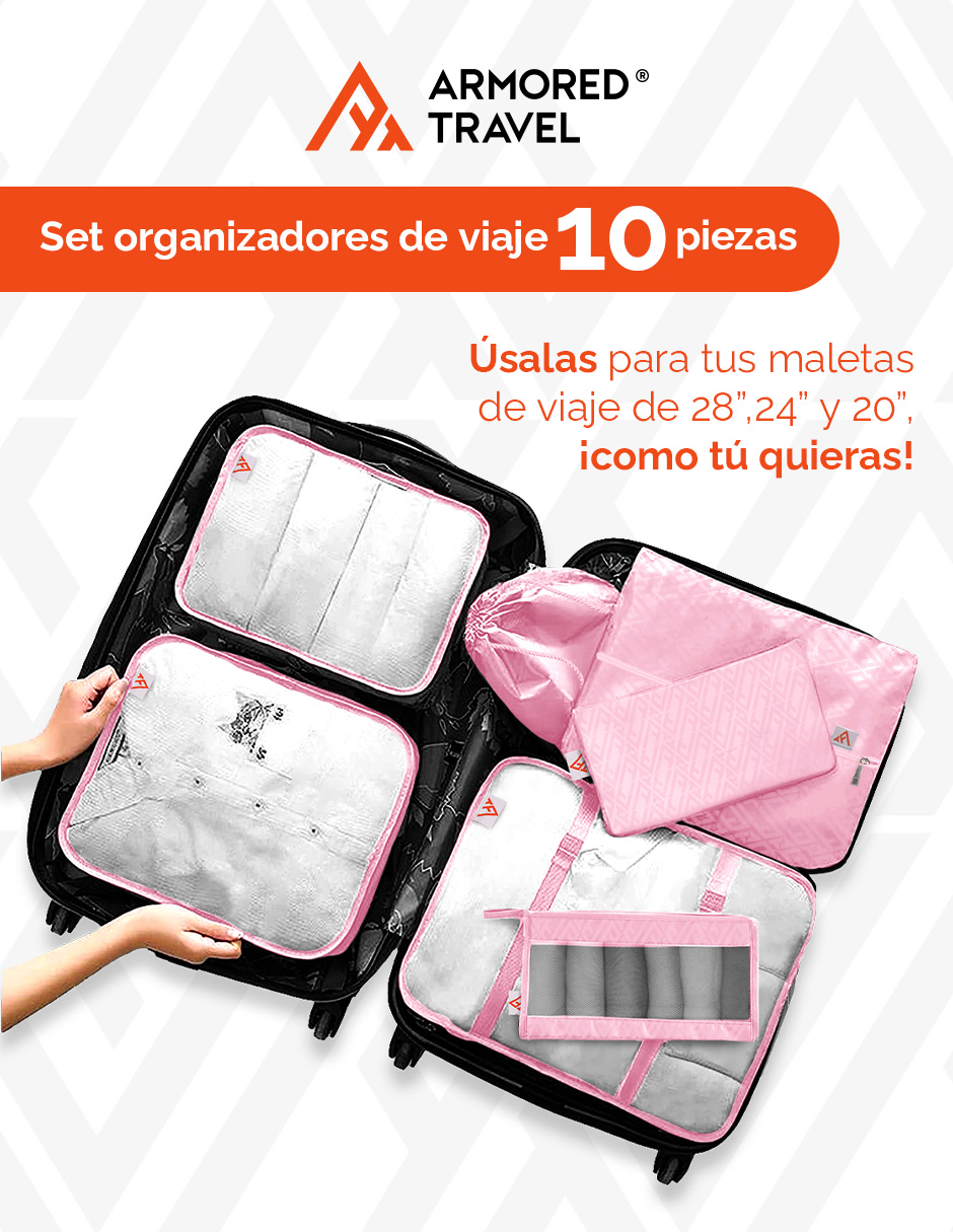 Foto 4 pulgar | Bolsas Organizadoras de Viaje Artego Rosas 10 Piezas