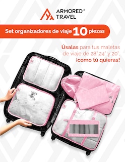 Foto 3 | Bolsas Organizadoras de Viaje Artego Rosas 10 Piezas