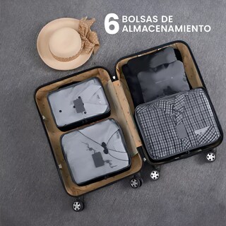 Foto 2 | Bolsas Viaje Organizadores 6pzs Impermeables Eo Safe Imports Esi-18458 Negro