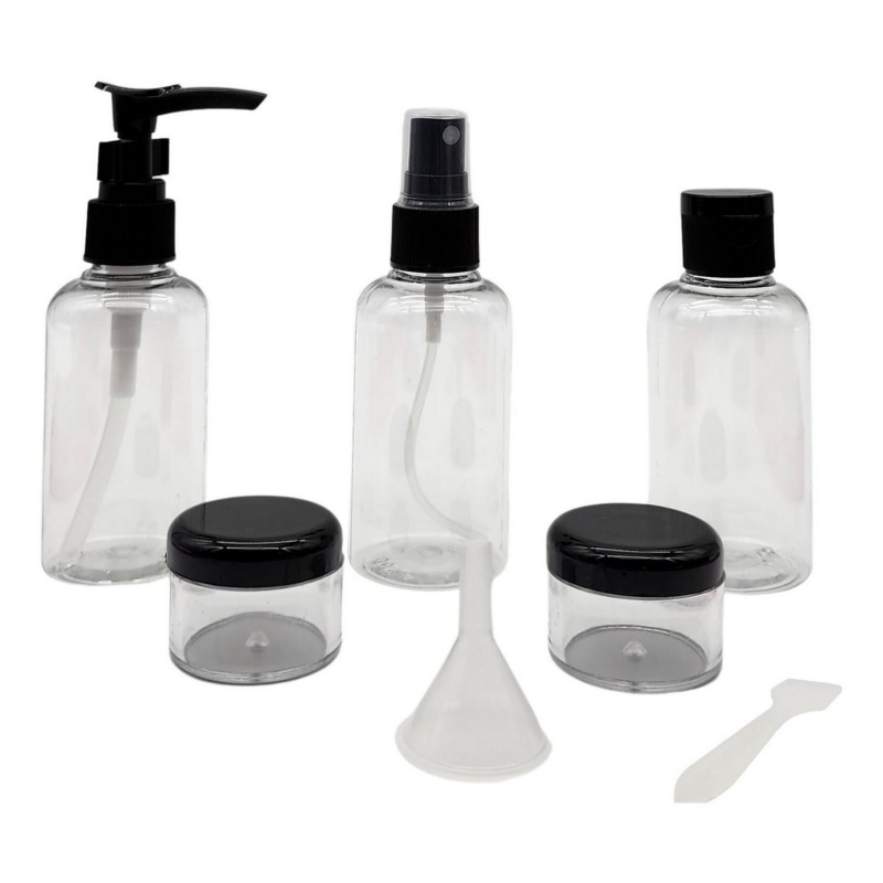 Foto 2 pulgar | Set de Botellas Viaje 6 Piezas con Funda Transparente - Venta Internacional