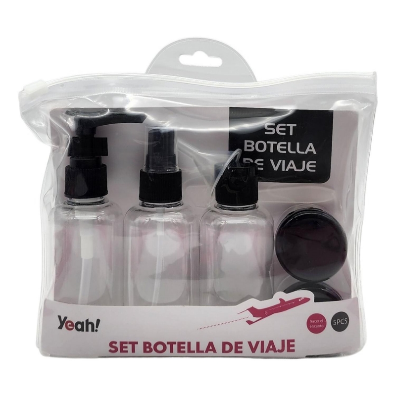 Foto 3 pulgar | Set de Botellas Viaje 6 Piezas con Funda Transparente - Venta Internacional