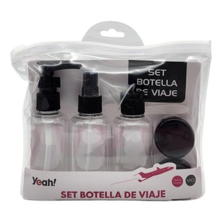 Foto 2 | Set de Botellas Viaje 6 Piezas con Funda Transparente - Venta Internacional