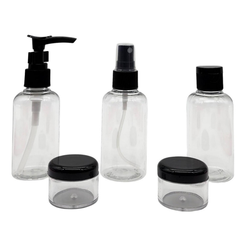 Foto 4 pulgar | Set de Botellas Viaje 6 Piezas con Funda Transparente - Venta Internacional