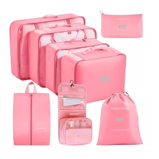 Foto 1 | Language Organizadores De Maletas Para Viaje Impermeable Set 8 Piezas Eo Safe Imports Esi-15050-1 Rosa