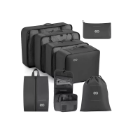 Organizadores De Maletas Para Viaje Impermeable Set 8 Piezas Eo Safe Imports  Esi-15049-1 Negro