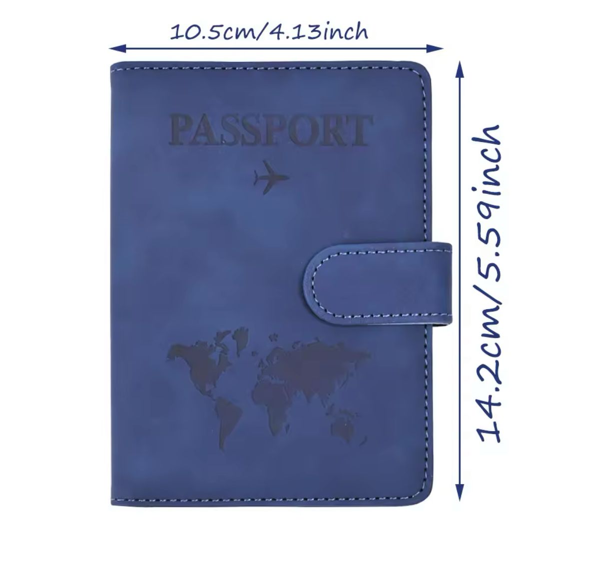 Foto 4 pulgar | Kit De 4 Porta Pasaportes, Azul, Cierra Con Imán Con Espacio Para Visa Y Tarjetas Protección Rfid 4 Piezas