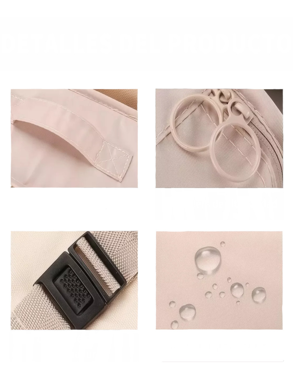 Foto 5 pulgar | Bolsas Organizadoras  Para Viaje, Impermeable Color Beige 8pzas + Termo De Agua Güish